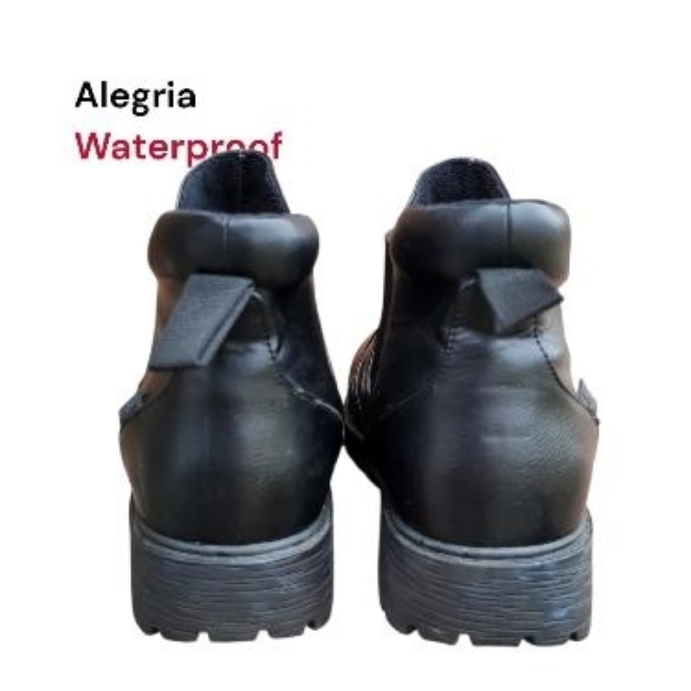 42 Alegria Waterproof Rowen Black Leather Chelsea Ankle Boot Shoe Women 11.5 12 - Picture 5 of 16